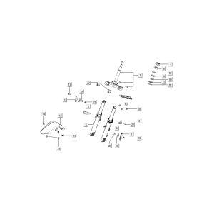 Vordergabel Kotflügel Kymco Super8 4-Takt ab 2009 weiß