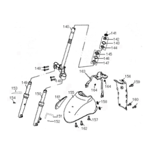 Vordergabel-Kotflügel Senzo Old Classic creme