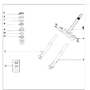 Vordergabel - Steuersatz Peugeot Tweet altbeige