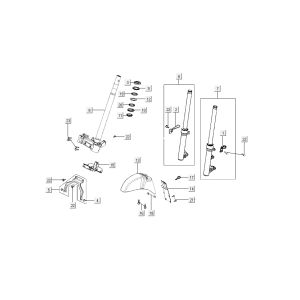 Vordergabel - Kotflügel Kymco New Sento 4-Takt 50i Gold