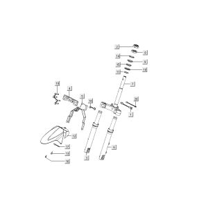Vordergabel - Kotflügel Kymco People S 4-Takt weiß