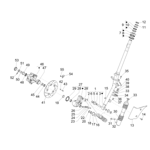 Gabel/Lenkrohr Piaggio Zip 50 SP 2006-2013 red dragon 894