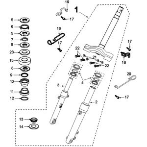 Vordergabel Steuersatz Peugeot Kisbee euro4