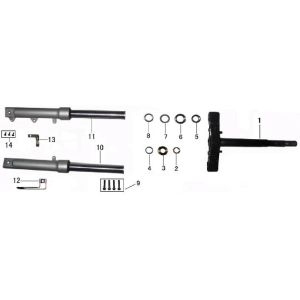 Vordergabel China Touring schwarz