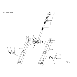 Vordergabel China Venom schwarz