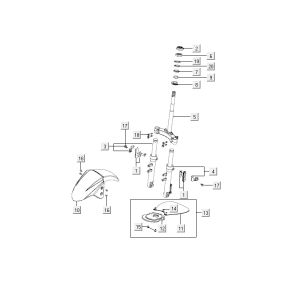 Vordergabel Kymco Agility 12 4-Takt 125 blau