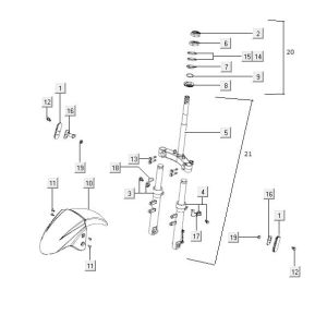 Telegabel Kymco Agility 12' 4-Takt schwarz
