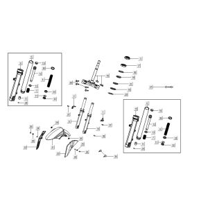Vordergabel Kymco Agility 16'+ 4-Takt-Einspritzung euro4 mattgrau