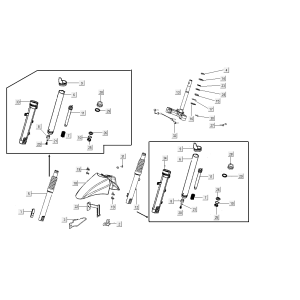 Vordergabel Kymco Agility Delivery 4-Takt euro4 weiß