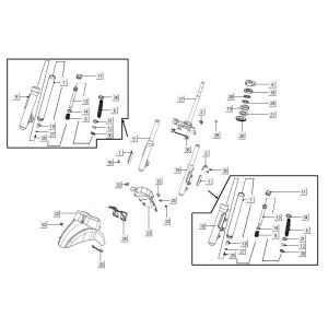 Vordergabel Kymco Like ab 2018 rot