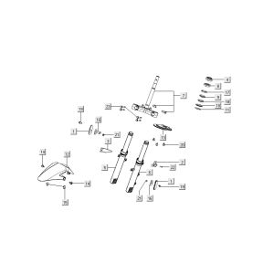 Vordergabel Kymco Super 8 Street 4-Takt rot