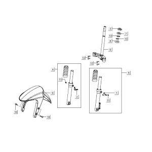 Vordergabel Kymco Vitality 4t ac diamantschwarz