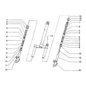 Vordergabelteile (97-98-99) Gilera Runner 180cc FXR 2-Takt