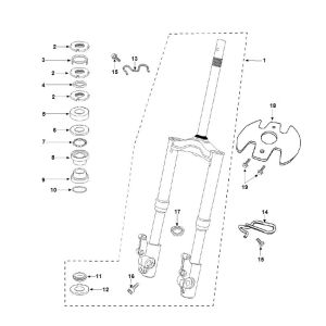 Vorderradgabel Peugeot Speedfight 3 AC 2-Takt