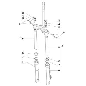 Piaggio Medley 125 ABS E5 2021-2022 (EMEA) Vorderradkabel (Showa)