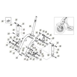 Telegabel + Zubehör Aprilia Habana 2t (Aprilia Motor) 1999 - 2004