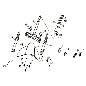 Vorderradgabel Steuersatz Sym Allo (BR435S) gold