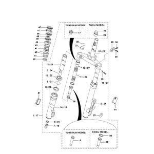 Vorderradgabel Yamaha Bw's 2-Takt