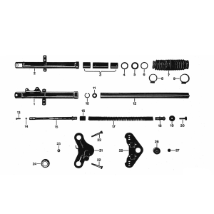 Zundapp KS 50 530-010, 011 und 500 Vorderradgabel
