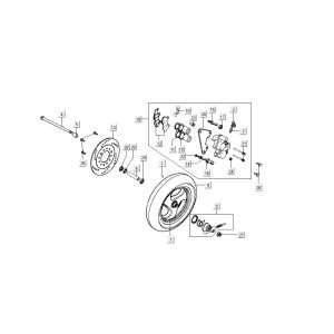 Vorderradkralle Kymco Super9 AC 2-Takt nm gelb - schwarz