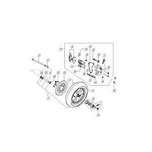 Vorderrad - Klaue Kymco B&W LC 2-Takt Silber