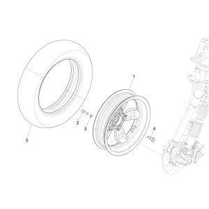 Vorderrad Vespa Primavera 125 4T 3V IE ABS