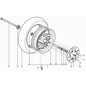 Piaggio Typhoon 50 2-Takt Euro 3 2011 Vorderrad