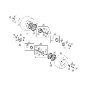 Vorderrad Kymco Maxxer 90 Schwarz