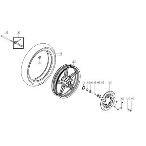 Vorderrad AGILITY CITY 16 4T 125