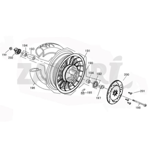 Vorderrad Santini Capri schwarz