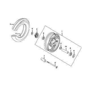 Vorderrad Baotian Speedy 4-Takt