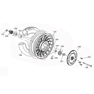 Vorderrad Benda Benson 125cc mattschwarz