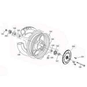 Vorderrad Benzhou ZN50QT-36 Champagner