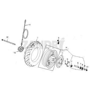 Vorderrad BTC Grande Retro GT1 Kaffeecreme