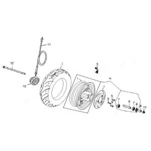 Vorderrad China GT schwarz