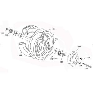 Vorderrad China R8 dunkelblau