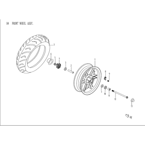 Vorderrad China Venom schwarz