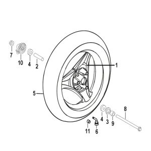 Vorderrad Generic Xor blau 2006 2-Takt 25