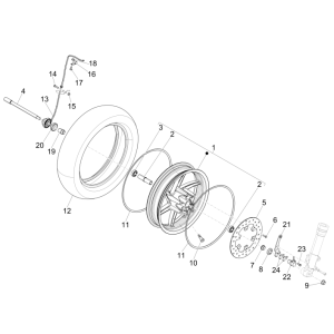 Vorderrad Gilera Runner 50 SP 2010-2017