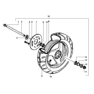 Vorderrad Gilera Runner 98-2005 2-Takt