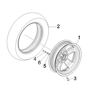 Vorderrad Vespa GTV 250 4T 4V IE
