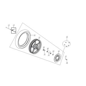 Vorderrad Kymco Agility 16'+ 4-Takt-Einspritzung euro4 Rot