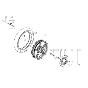 Vorderrad Kymco Agility City 16 200i