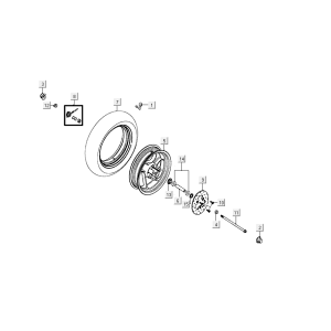 Vorderrad Kymco Agility Delivery 4-Takt euro4 weiß