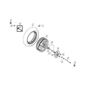 Vorderrad Kymco Delivery 4-Takt weiß