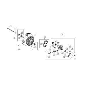 Vorderrad Kymco DJ 2-Takt Silber
