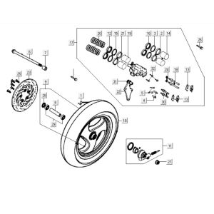 Vorderrad Kymco Grand Dink 250cc