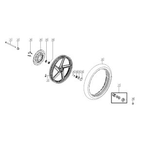 Vorderrad Kymco K-Pipe 125cc