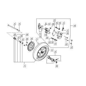Vorderrad Kymco Vitality 2t ac rot