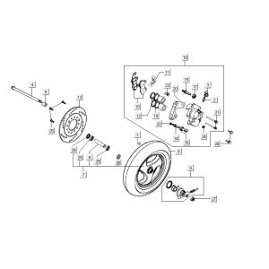 Vorderrad Kymco Vitality 4t ac diamantschwarz